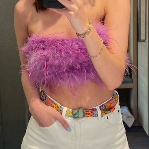 Feather Bandeau Top